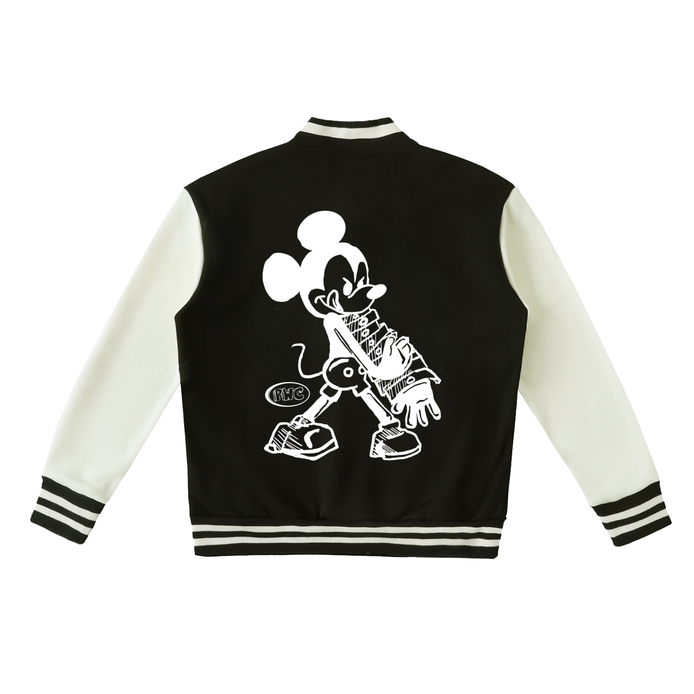 MONEY SPREAD Two-Tone Fleeced Varsity Jacket