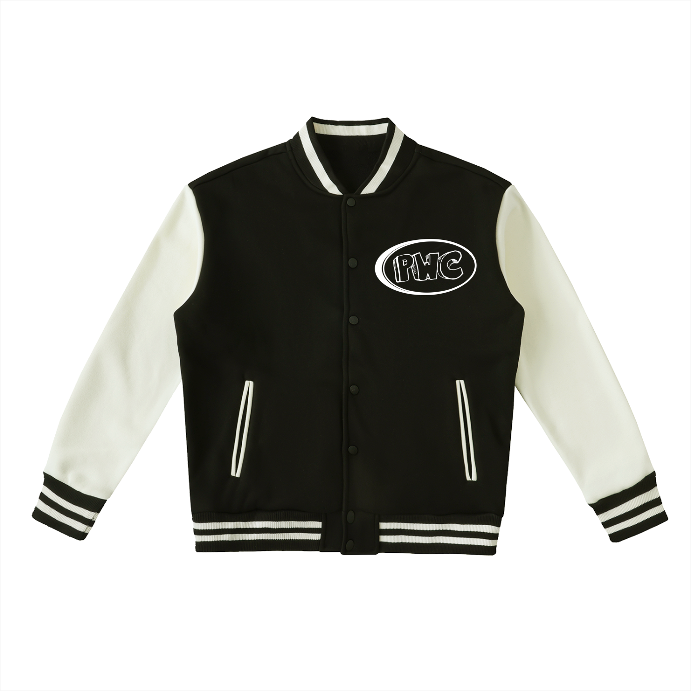 MONEY SPREAD Two-Tone Fleeced Varsity Jacket