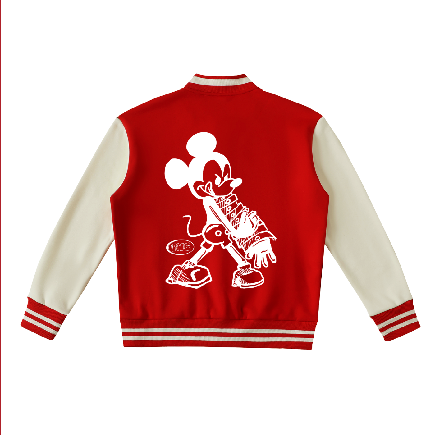 MONEY SPREAD Two-Tone Fleeced Varsity Jacket