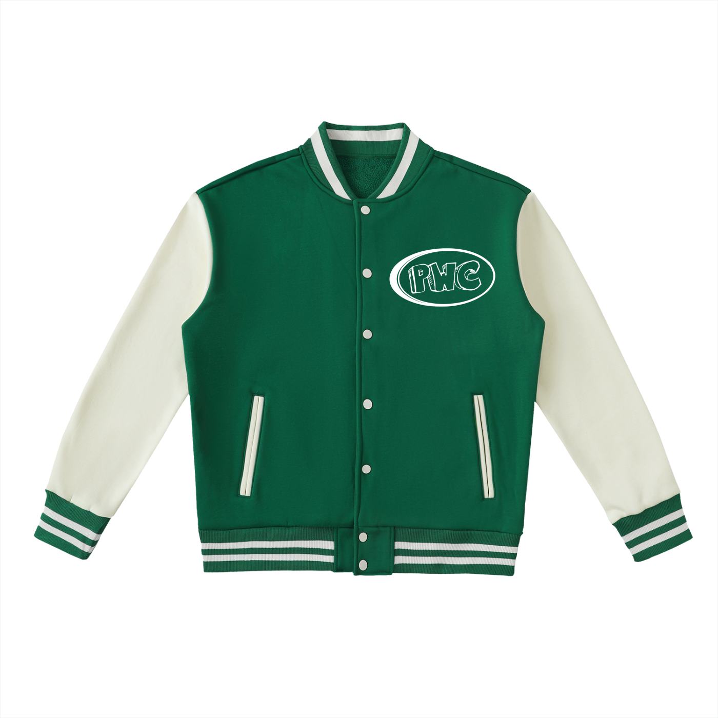 MONEY SPREAD Two-Tone Fleeced Varsity Jacket