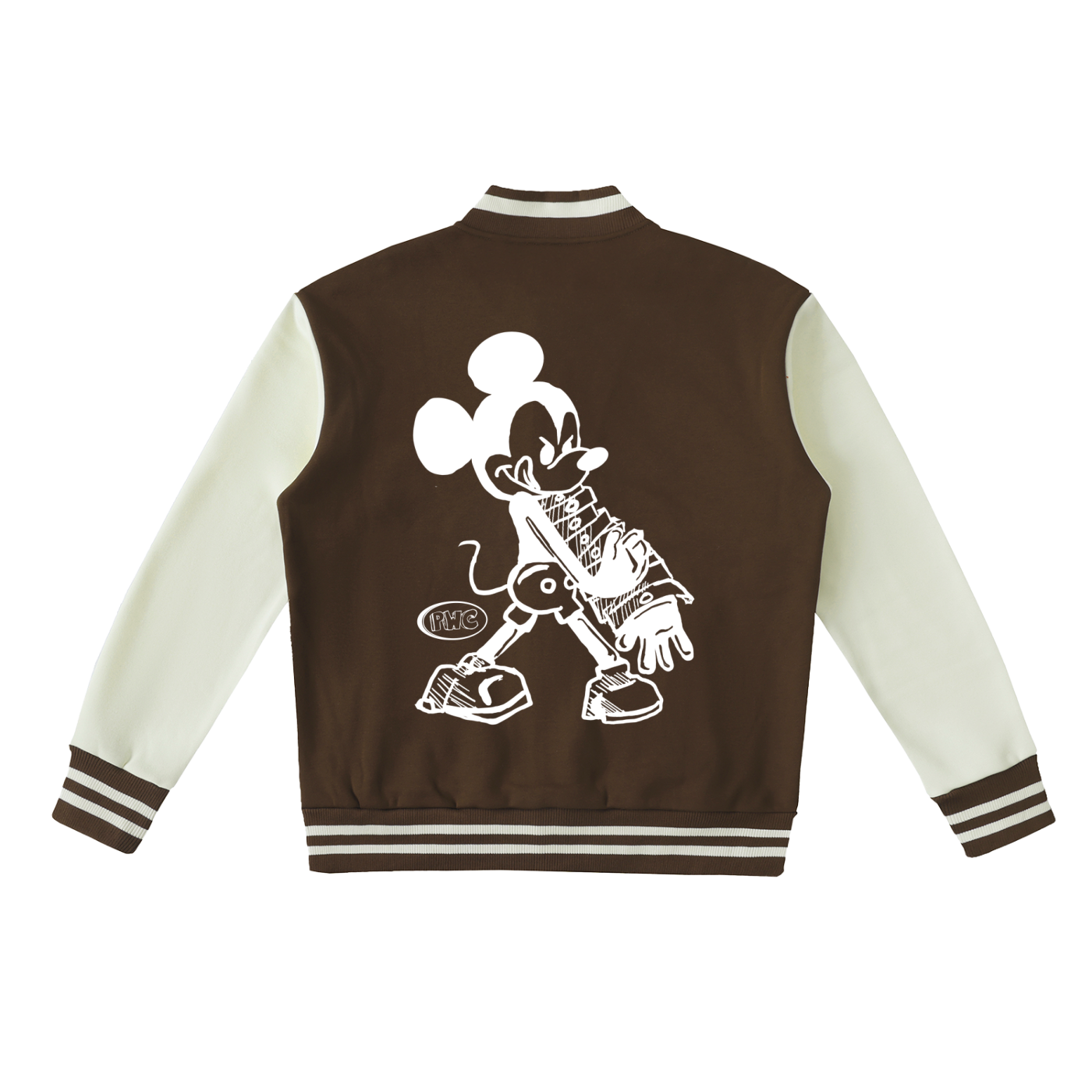 MONEY SPREAD Two-Tone Fleeced Varsity Jacket
