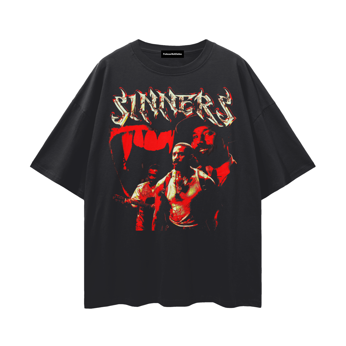 SINNERS (PWC Tee) Streetwear Loose Drop Shoulder T-Shirt